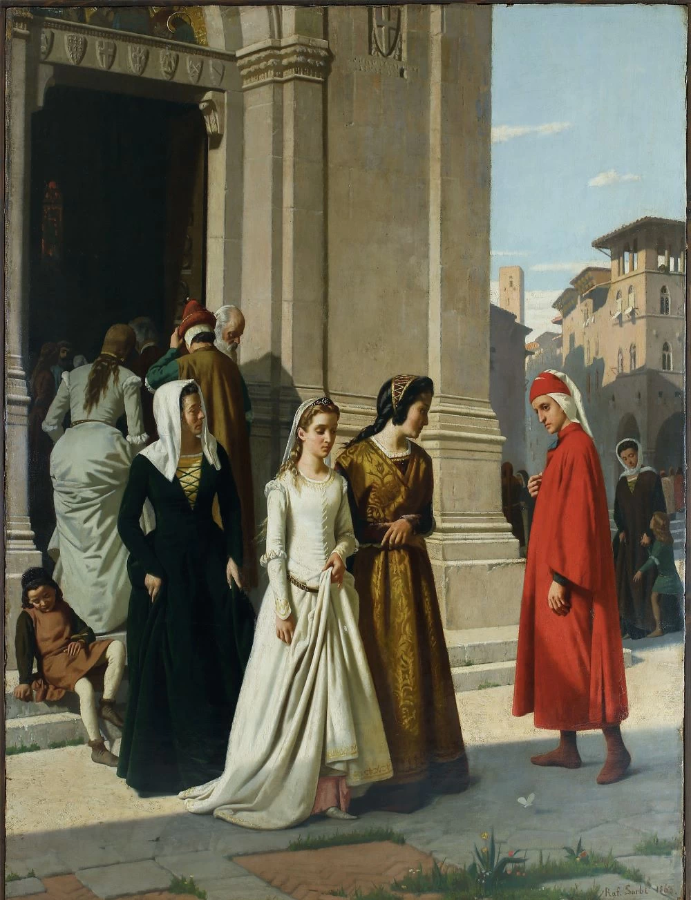 Dante che incontra Beatrice